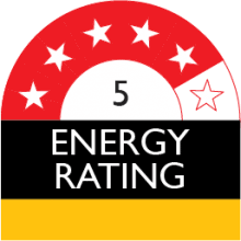 Energy Star Rating – 5 star Energy Star Rating - 5 star