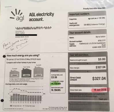 Marie Dalton bill pre-solar